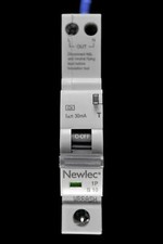 NEWLEC 10 AMP CURVA B 6kA 30mA RCBO TIPO A NLRCBC1030B COMPATTO