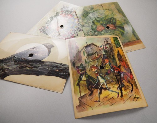 8x x bizarre records from Poland - FLEXI DISC,45rpm flowers,bird, cherry -set18- - Picture 8 of 9