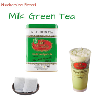 50 Sachet NumberOne Brand Milk Green Tea recipe Drink ho .tclod can Package