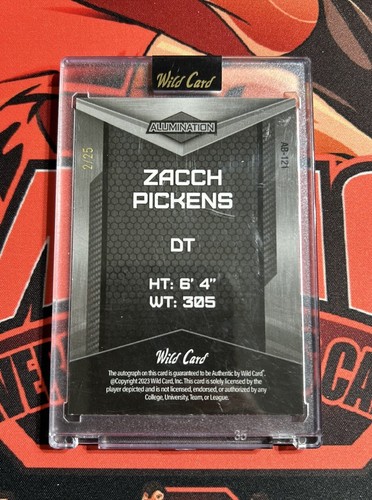 2023 Wild Card Alumination - Zacch Pickens 2/25 Auto - AB-121 - Picture 2 of 2