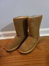 ZGR Womens Mid-calf Chestnut Fashion Boots Size 8