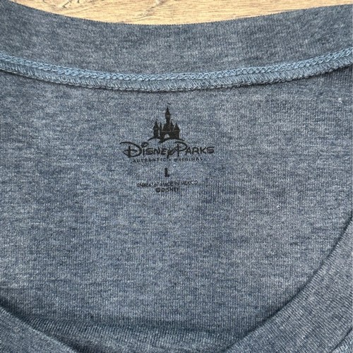 Felpa donna DISNEY PARKS autentica blu grigio Topolino Bling alta bassa taglia L - Foto 6 di 9