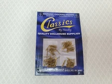 Small Brass Nails Brads Thin 3/8" Pack of 100 Dollhouse Miniatures Hardware