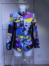 Simply Art By Dolcezza Size Xs Sweatshirt Jacket Full Zip Graphic Design Pockets