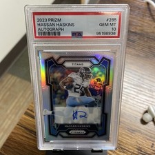 2023 Panini Prizm Autographs Hassan Haskins Auto PSA 10 💎Gem mint silver PRIZM