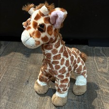 GANZ Brown and Cream Giraffe Plush Toy Retired 11 inches
