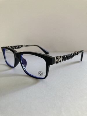 Chrome Hearts 9201 Black Rectangular Full Rim Plastic/Metal Eyeglasses 52-18-143