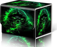 Card Deck Box for MTG Cards Fits 100 Single Sleeved Cards,Strong Magnetic Game