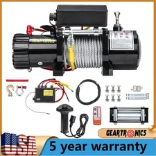 13000LBS Electric Winch 12V Synthetic Cable Truck Trailer Towing Off-Road 4WD