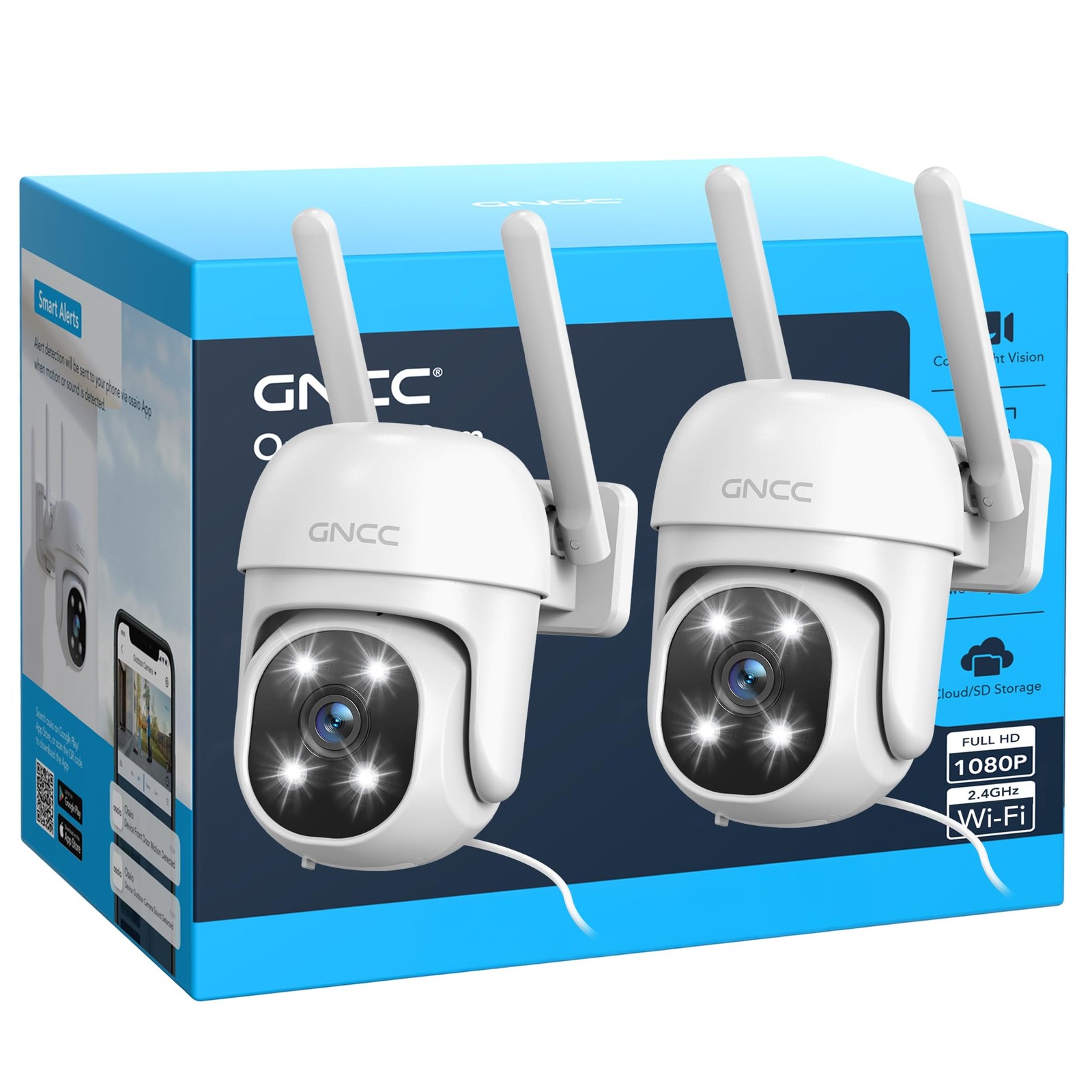 Telecamera Esterno GNCC GK2 Kit 2: Montaggio Facile e Visione 360°