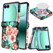 for Case, Compatible with MagSafe Built-in Screen Galaxy Z Flip 7 All Green