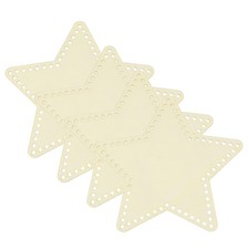 4Pcs Crochet Basket Base, 10 x 10" Basket Bottoms Star Shape Wood Base