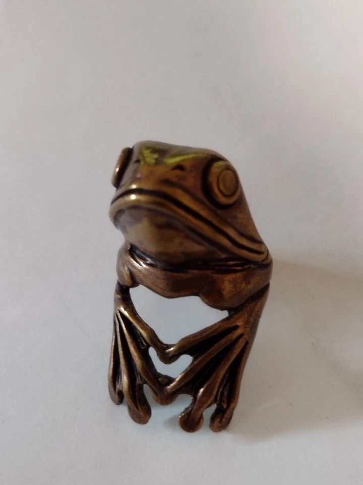 Anillo Rana Tonificado Bronce Sin Marca Talla 9 Foto 2 de 4