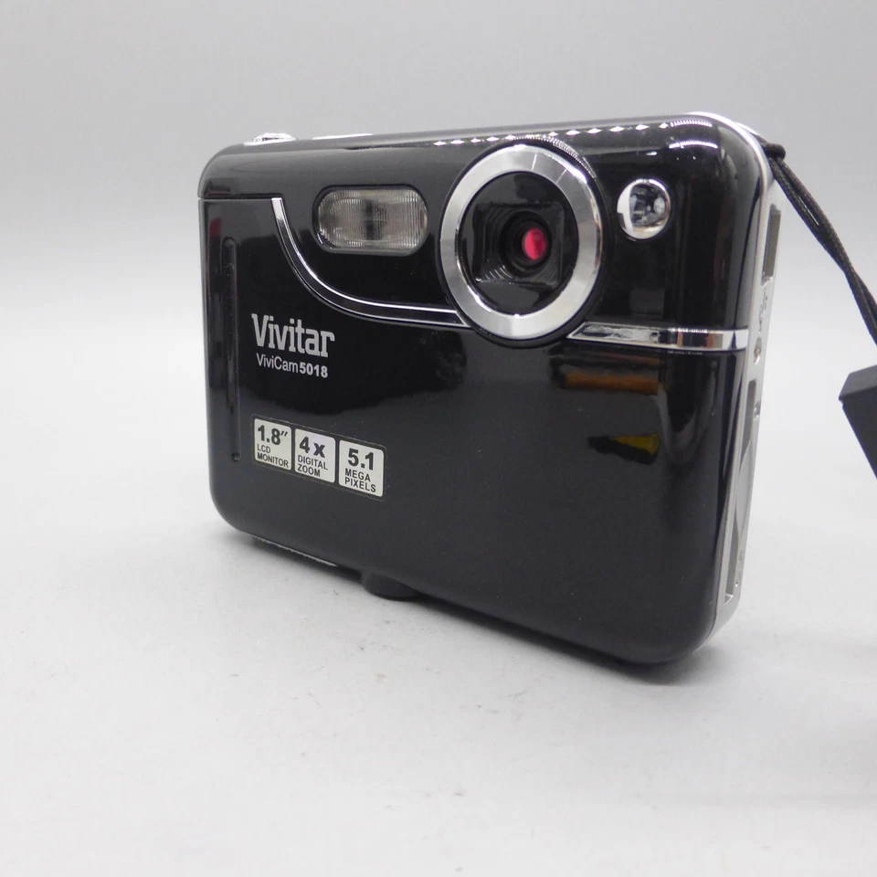 Vivitar Digital Camera Vivicam 5018 5.1MP Black Tested - Image 2 of 4