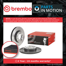 2x Brake Discs Pair Vented fits BMW Z4 E85 2.5 Front 02 to 09 286mm Set Brembo