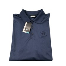Nike Golf Golf Crystal Navy Blue Performance Men  s Polo Shirt Size L NWT