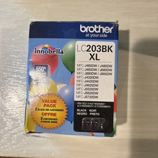 Brother Genuine LC203BK XL Black Ink Cartridges 11/2023