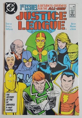 Justice League #1 VF 1st App Maxwell Lord Direct Edition DC Comics 1987 