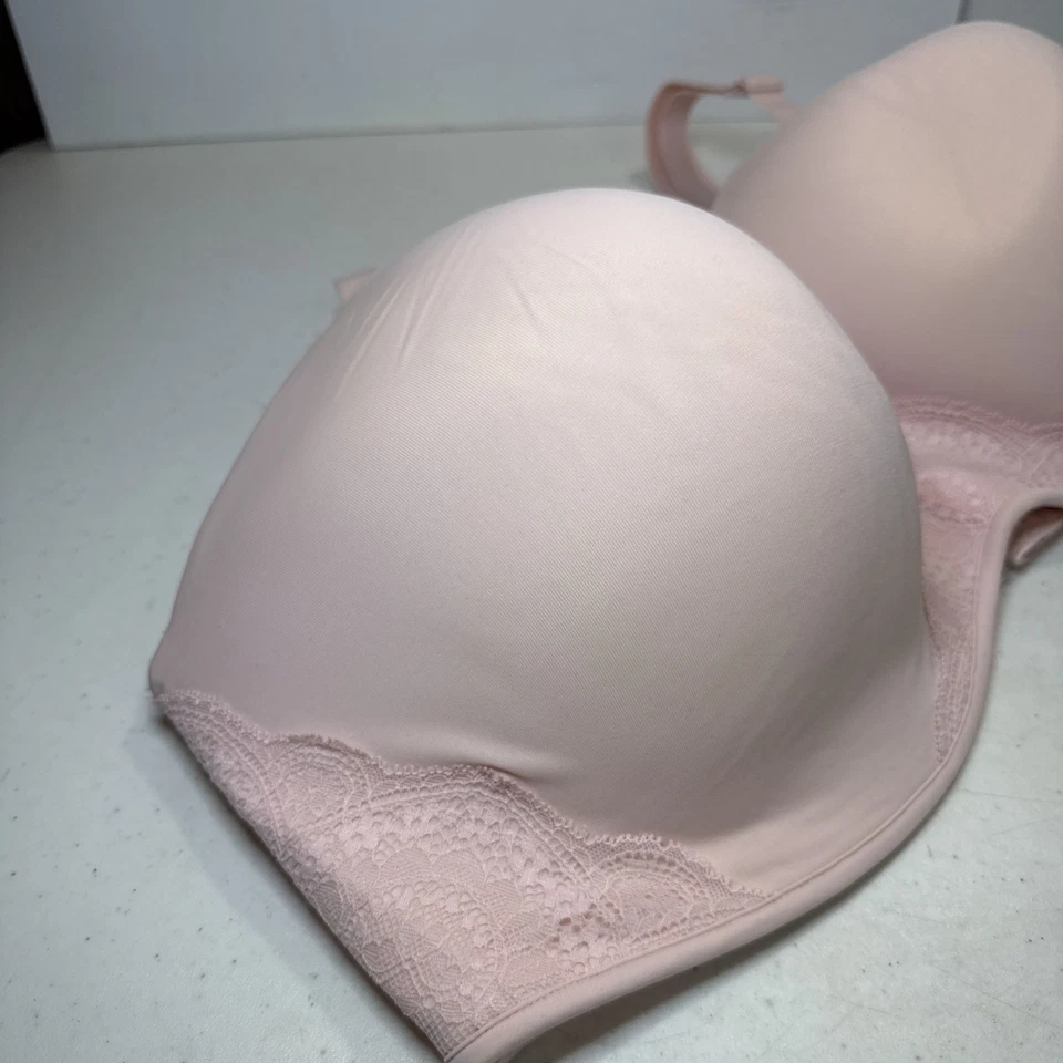 Sujetador con aros sin tirantes multidireccional con refuerzo de encaje rosa cacique talla 46DDD Foto 3 de 4