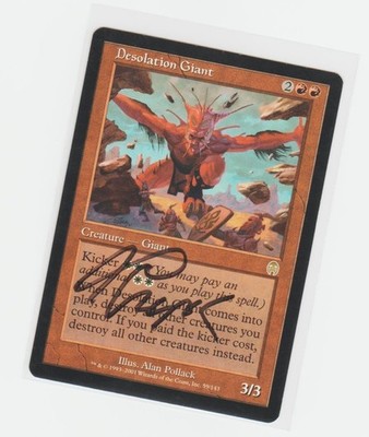 Magic the Gathering ~ Desolation Giant ~ LP ~ Apocalypse ~  Signed by Artist