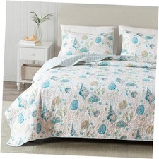 King Coastal Quilt Bedding Set, Summer Coastal King / California King Shells