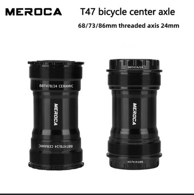 MEROCA BB68/73mm Bottom Bracket BSA MTB Bike BC1.37-24T 24mm for SHIMANO SRAM