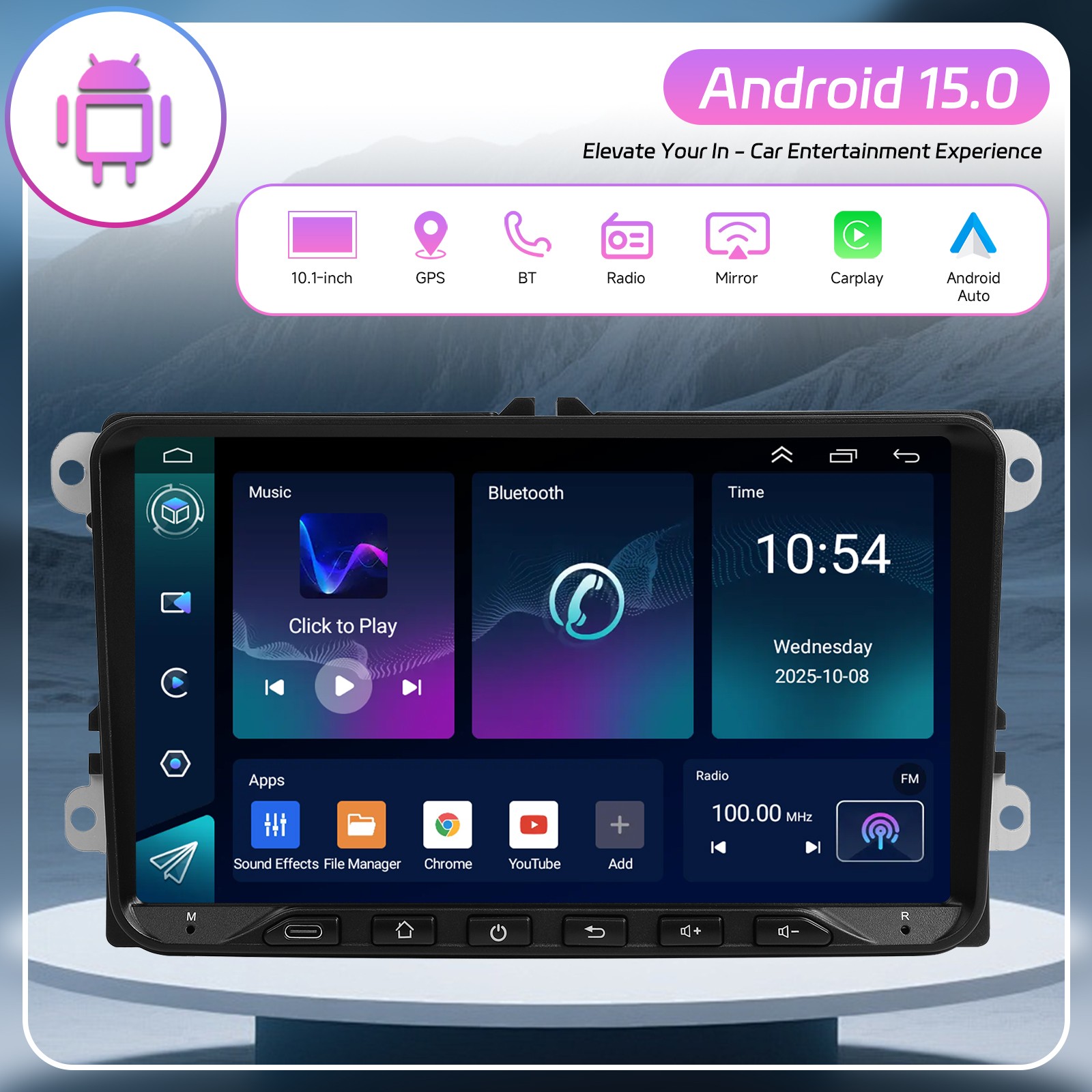 2+64GB For VW Jetta 2011-2018 Car Radio Wireless Carplay Android 15 Head Unit US