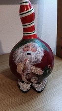 Vintage Handpainted Gourd Santa Claus