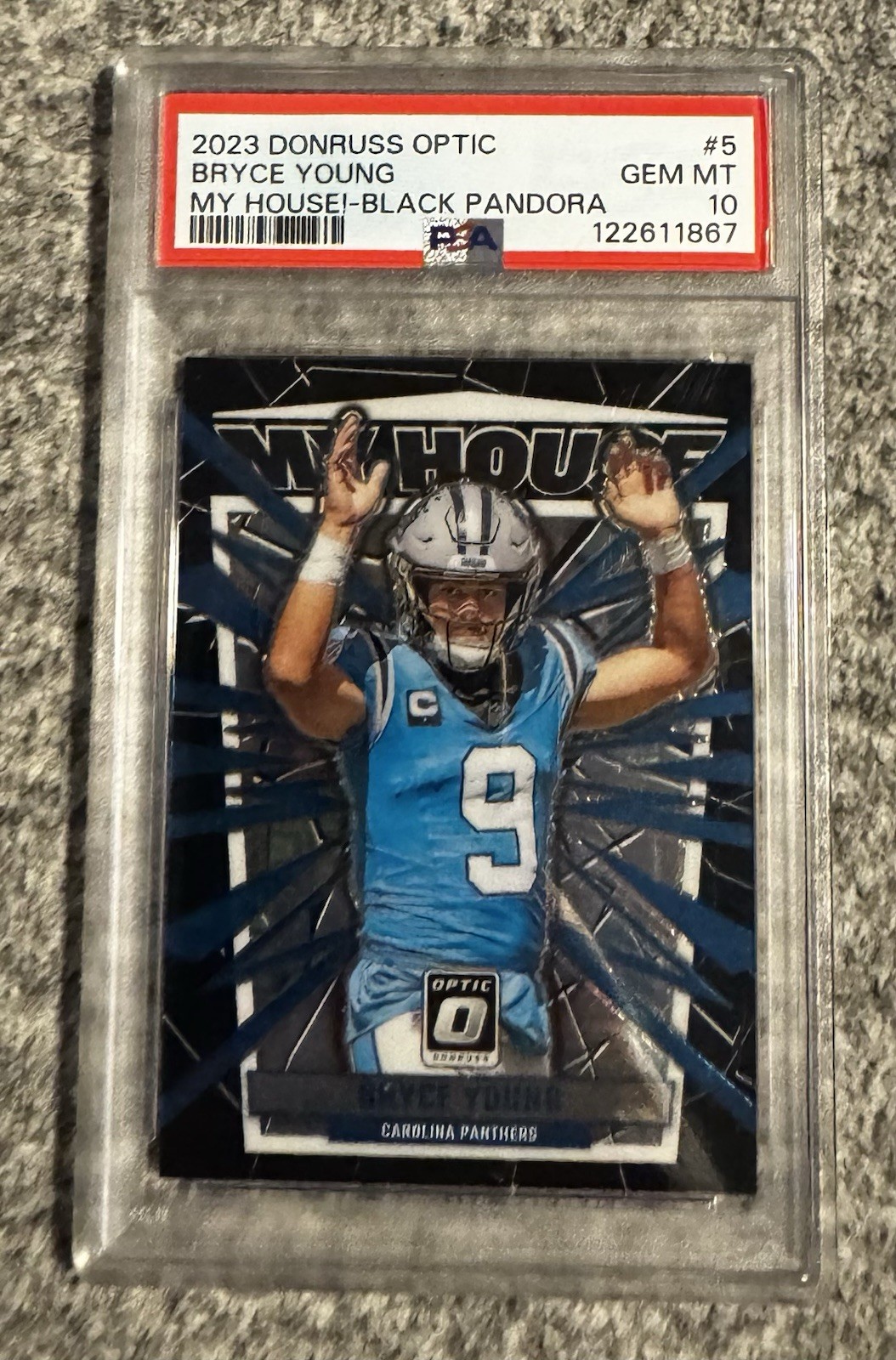 Bryce Young Panini Donruss Optic My House! #5 Black Pandora