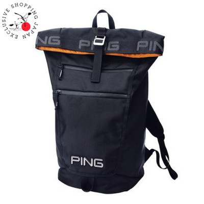 Ping Roll Top Outdoor Backpack Sports Bag Daypack Pocket Model Unisex Black New