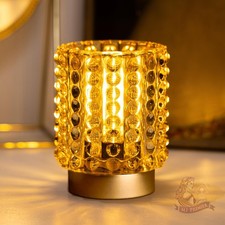 Battery Operated Lamp with Timer, Mini Crystal Table Lamps for Home Decor, Sm...