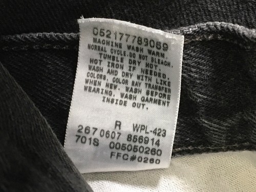 Levis Jeans Men 34x34 Vintage Denim Regular Fit Work Pants 505 Faded Black - Picture 8 of 22