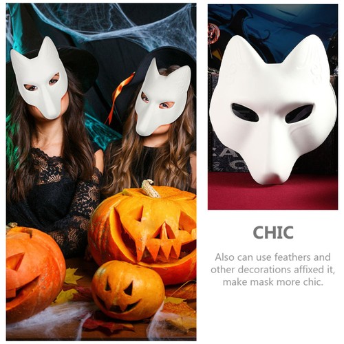 2 PCS Diy- Bulk- Für Kinder Halloween Fuchs Gesichtssatz Mann Weiße - Bild 12 von 12