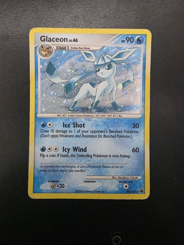 Pokemon Glaceon 20/100 Holo Rare Diamond & Pearl Majestic Dawn 