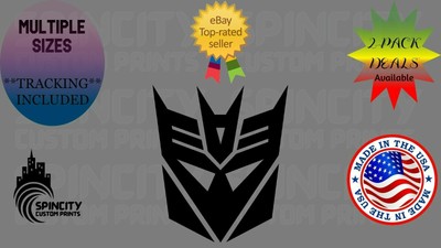 Transformers Decepticons Logo Vinyl Decal Laptop Large Sticker Multiple Sizes