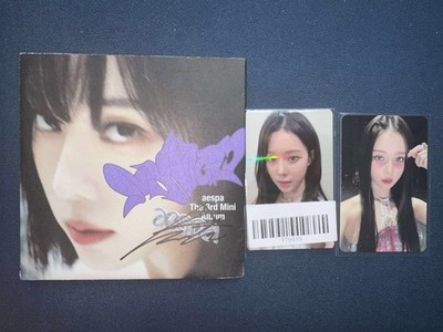 AESPA AUTOGRAPH SIGNED POSTER Ver ALBUM MY WORLD DRAMA | eBay