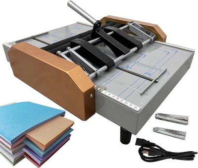 Automatic 110V Booklet Binding Machine Binder Maker Booklet Binder Staple Folder