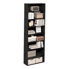 Furinno Basic 8-Tier Open Bookcase Storage Organizer 12 x 24 x 71 in Espresso