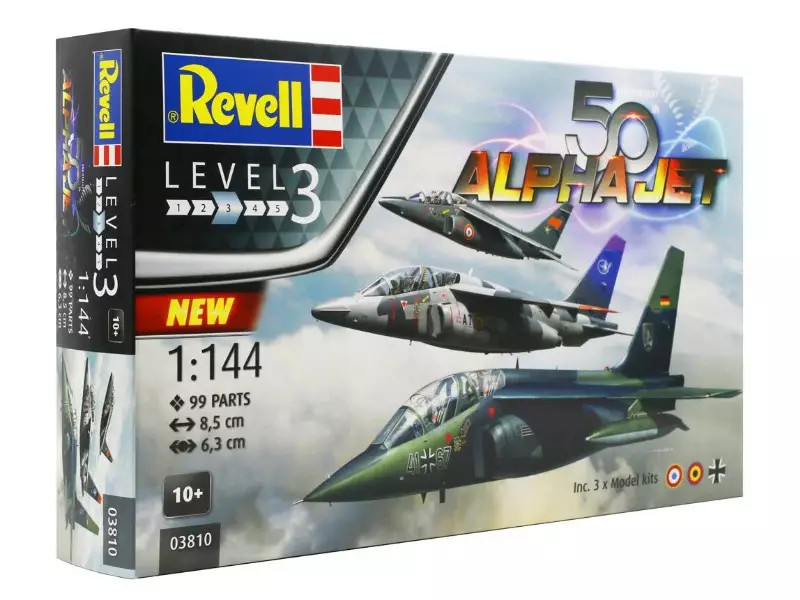 Kit REVELL Alpha-Jet 50e anniversaire 03810 : maquette avion de chasse plastique 1/144