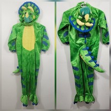 Spooktacular Creations Triceratops Dinosaur Costume Green Kids Size S Plush Zip