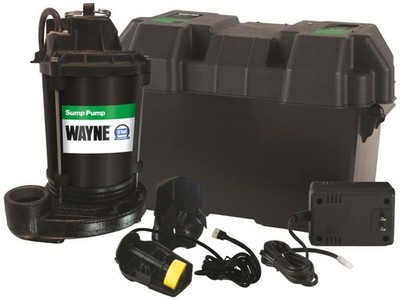 Wayne ESP25 Upgraded 12-Volt Battery Backup System, Black Pump