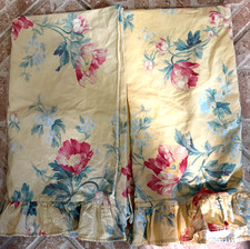 Vintage Ralph Lauren Parsonage Standard Yellow Floral Pillowcases Set of 2 