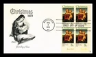 CHRISTMAS MADONNA AND CHILD BY RAPHAEL FDC PLATE BLOCK ARTMASTER US COVER