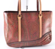 ETRO Paisley Hand Bag Toto Bag PVC Leather Wi...