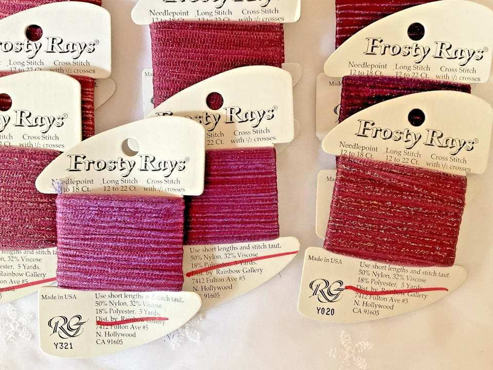 Rainbow Gallery Thread Frosty Rays Lot of 10 Metallic Assorted Dark Purples New - Image 4 of 4