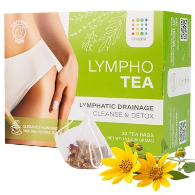 Bruizex Lymphatic Natural Herbal Tea, Lymphatic Drainage, Ginger Blend for Ly...