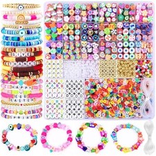 2880pcs Polymer Clay Beads Bracelet Making kit,Cute Fun Beads Sport Ba