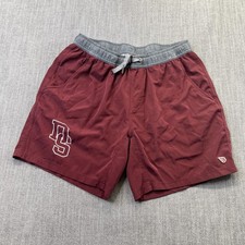 Burlebo Shorts Mens M Compression Lined Pockets Maroon Outdoor Athletic