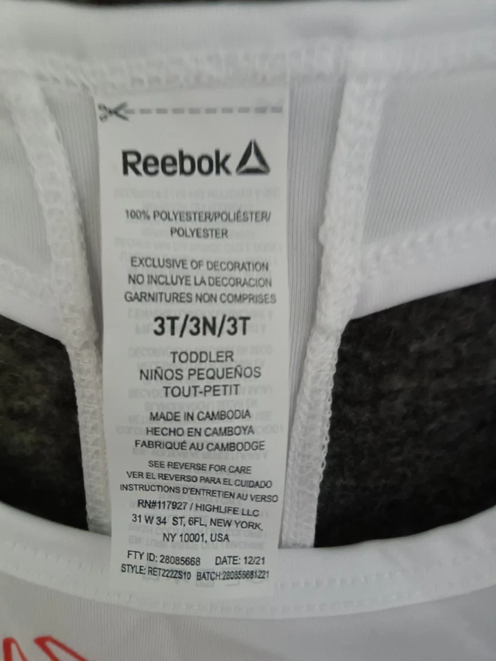 Reebok Conjunto Unisex de 3 Piezas Camiseta sin Mangas + Camiseta + Pantalones Cortos Multicolor Talla 3T Foto 3 de 4