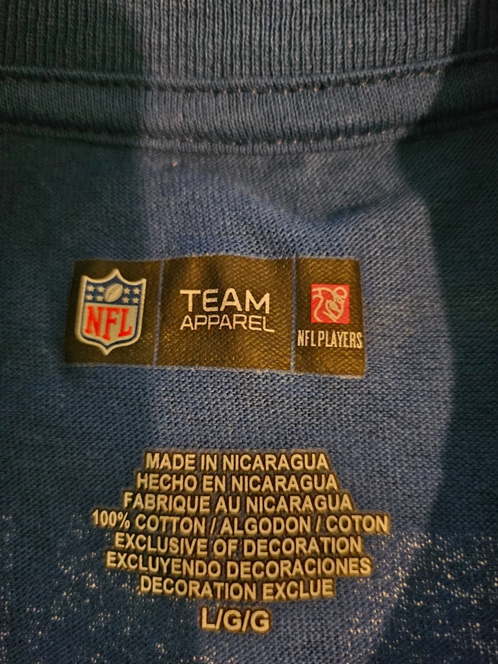 NFL Team Apparel Colts Richardson #34 Blue T-shirt Large - Изображение 4 из 4